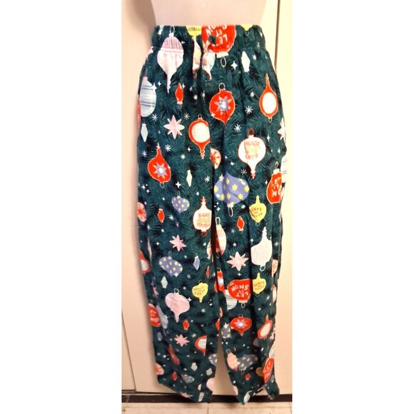 Old Navy Womens Christmas Ornaments Drawstring Pajama Lounge Jogger Pants L Tall - Picture 1 of 4